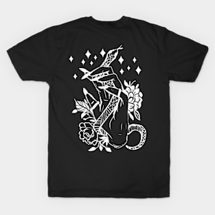 Witchy Hand & Snake Spooky Gothic Punk T-Shirt